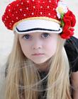 Polka Dots Reversible Cap & Poppy Pin Set Pattern Sizes Baby to Adult Crochet